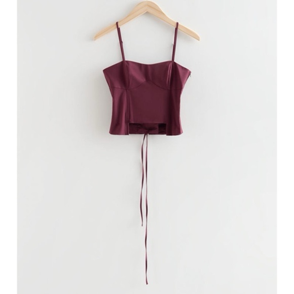 & Other Stories maroon corset top